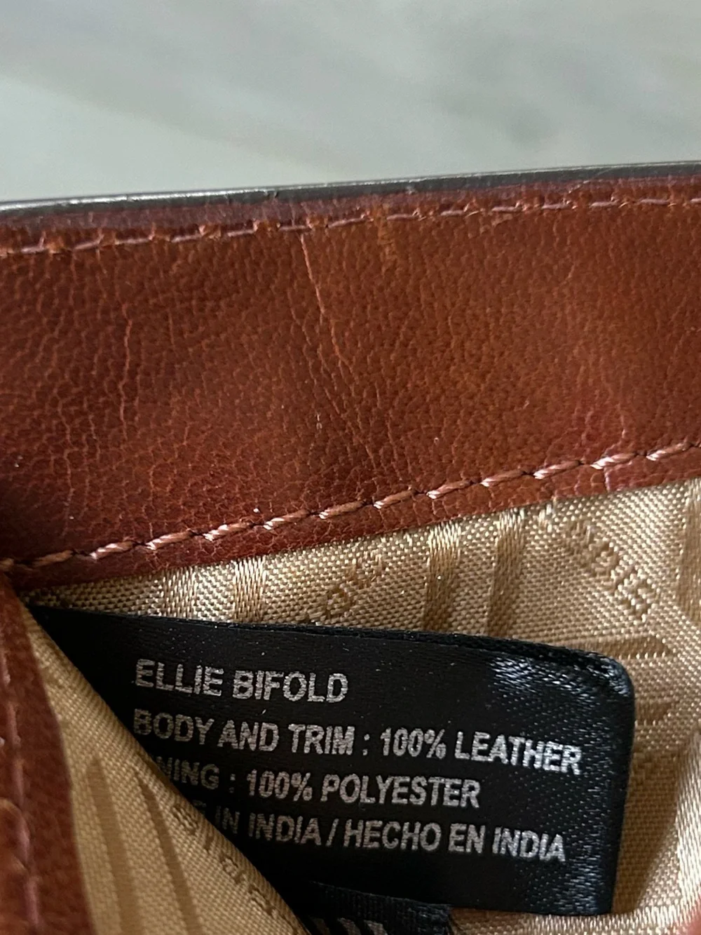 LODIS Ellie Brown Leather Bi- fold Wallet